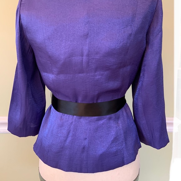 Adriana Papell Shimmering Purple Dressy Jacket - Picture 9 of 9